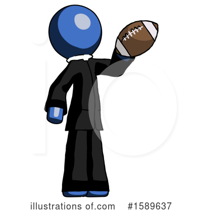 Royalty-Free (RF) Blue Design Mascot Clipart Illustration by Leo Blanchette - Stock Sample #1589637