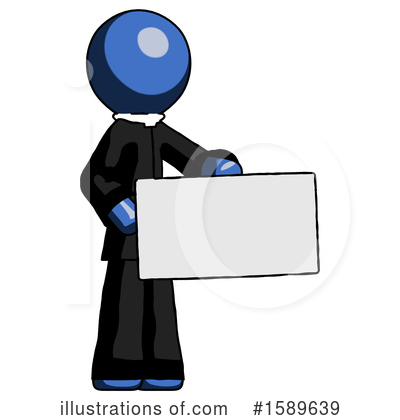 Royalty-Free (RF) Blue Design Mascot Clipart Illustration by Leo Blanchette - Stock Sample #1589639