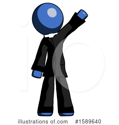Royalty-Free (RF) Blue Design Mascot Clipart Illustration by Leo Blanchette - Stock Sample #1589640