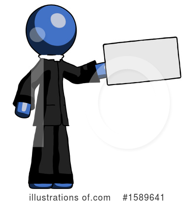 Royalty-Free (RF) Blue Design Mascot Clipart Illustration by Leo Blanchette - Stock Sample #1589641