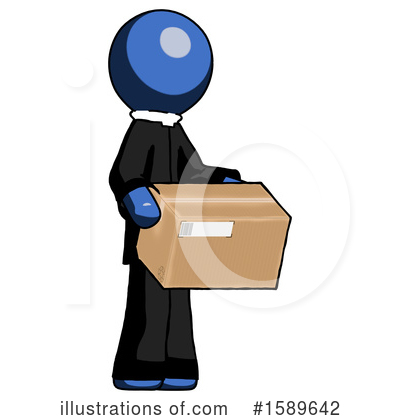 Royalty-Free (RF) Blue Design Mascot Clipart Illustration by Leo Blanchette - Stock Sample #1589642