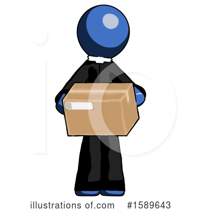 Royalty-Free (RF) Blue Design Mascot Clipart Illustration by Leo Blanchette - Stock Sample #1589643