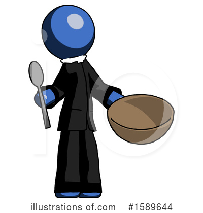 Royalty-Free (RF) Blue Design Mascot Clipart Illustration by Leo Blanchette - Stock Sample #1589644