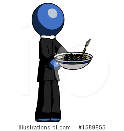 Royalty-Free (RF) Blue Design Mascot Clipart Illustration by Leo Blanchette - Stock Sample #1589655