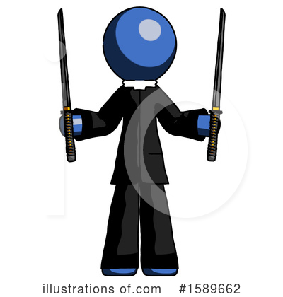 Royalty-Free (RF) Blue Design Mascot Clipart Illustration by Leo Blanchette - Stock Sample #1589662
