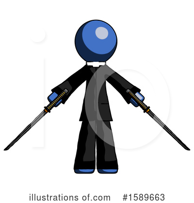 Royalty-Free (RF) Blue Design Mascot Clipart Illustration by Leo Blanchette - Stock Sample #1589663