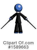 Blue Design Mascot Clipart #1589663 by Leo Blanchette
