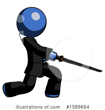 Royalty-Free (RF) Blue Design Mascot Clipart Illustration by Leo Blanchette - Stock Sample #1589664