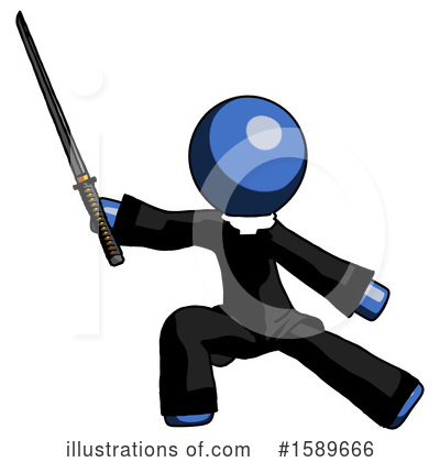 Royalty-Free (RF) Blue Design Mascot Clipart Illustration by Leo Blanchette - Stock Sample #1589666