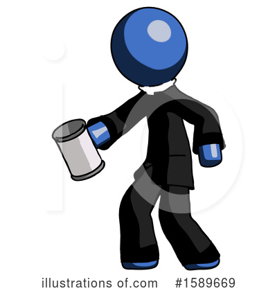 Royalty-Free (RF) Blue Design Mascot Clipart Illustration by Leo Blanchette - Stock Sample #1589669