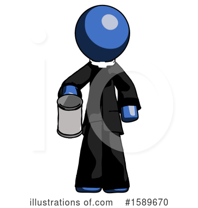 Royalty-Free (RF) Blue Design Mascot Clipart Illustration by Leo Blanchette - Stock Sample #1589670