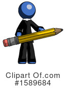 Blue Design Mascot Clipart #1589684 by Leo Blanchette