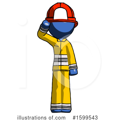 Royalty-Free (RF) Blue Design Mascot Clipart Illustration by Leo Blanchette - Stock Sample #1599543