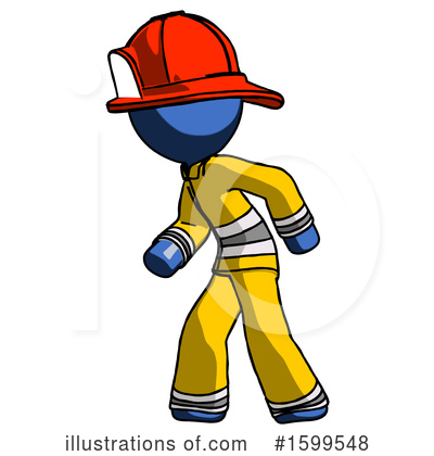 Royalty-Free (RF) Blue Design Mascot Clipart Illustration by Leo Blanchette - Stock Sample #1599548