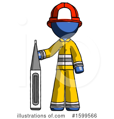Royalty-Free (RF) Blue Design Mascot Clipart Illustration by Leo Blanchette - Stock Sample #1599566