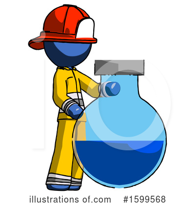 Royalty-Free (RF) Blue Design Mascot Clipart Illustration by Leo Blanchette - Stock Sample #1599568