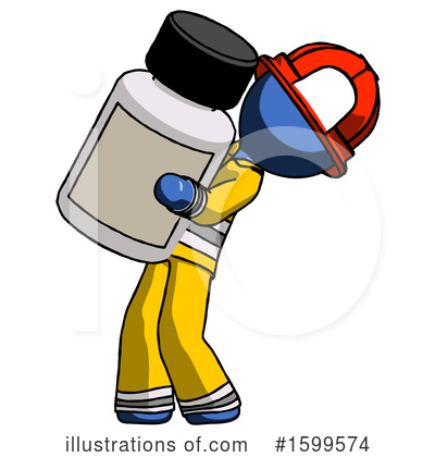 Royalty-Free (RF) Blue Design Mascot Clipart Illustration by Leo Blanchette - Stock Sample #1599574