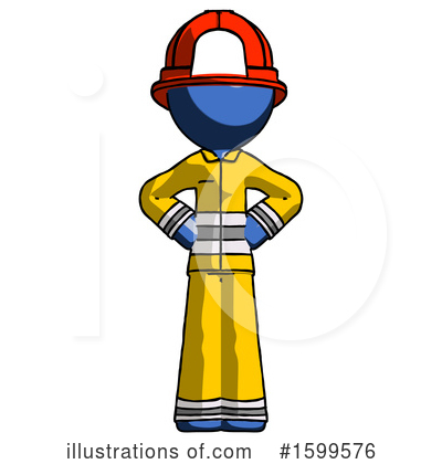 Royalty-Free (RF) Blue Design Mascot Clipart Illustration by Leo Blanchette - Stock Sample #1599576