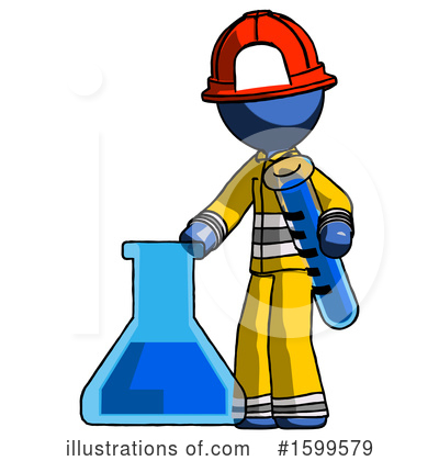 Royalty-Free (RF) Blue Design Mascot Clipart Illustration by Leo Blanchette - Stock Sample #1599579
