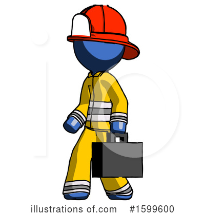 Royalty-Free (RF) Blue Design Mascot Clipart Illustration by Leo Blanchette - Stock Sample #1599600