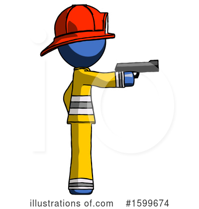 Royalty-Free (RF) Blue Design Mascot Clipart Illustration by Leo Blanchette - Stock Sample #1599674