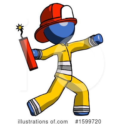 Royalty-Free (RF) Blue Design Mascot Clipart Illustration by Leo Blanchette - Stock Sample #1599720