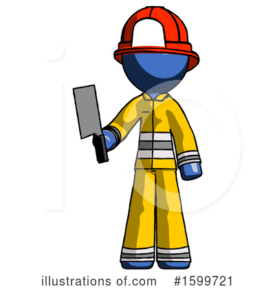 Royalty-Free (RF) Blue Design Mascot Clipart Illustration by Leo Blanchette - Stock Sample #1599721