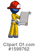 Blue Design Mascot Clipart #1599762 by Leo Blanchette