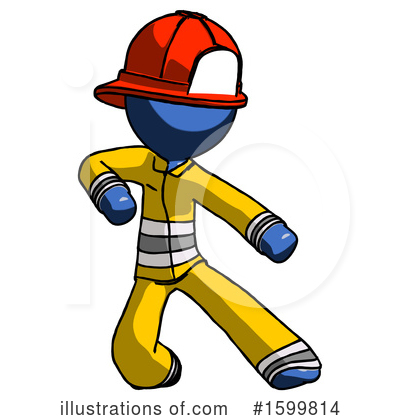 Royalty-Free (RF) Blue Design Mascot Clipart Illustration by Leo Blanchette - Stock Sample #1599814