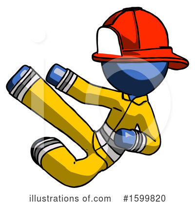 Royalty-Free (RF) Blue Design Mascot Clipart Illustration by Leo Blanchette - Stock Sample #1599820