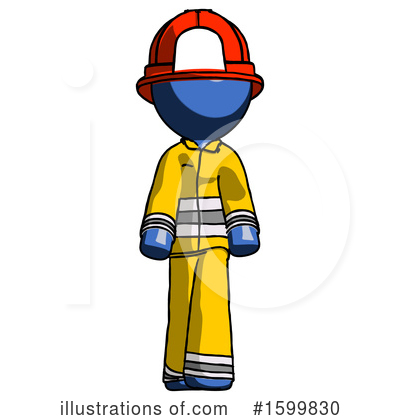Royalty-Free (RF) Blue Design Mascot Clipart Illustration by Leo Blanchette - Stock Sample #1599830