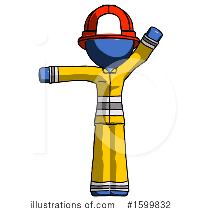 Royalty-Free (RF) Blue Design Mascot Clipart Illustration by Leo Blanchette - Stock Sample #1599832
