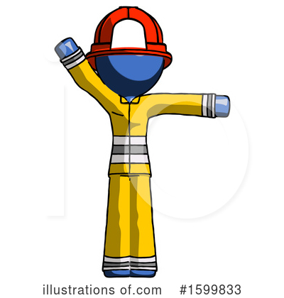 Royalty-Free (RF) Blue Design Mascot Clipart Illustration by Leo Blanchette - Stock Sample #1599833