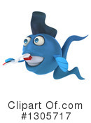 Blue Fish Clipart #1305717 by Julos