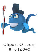 Blue Fish Clipart #1312845 by Julos