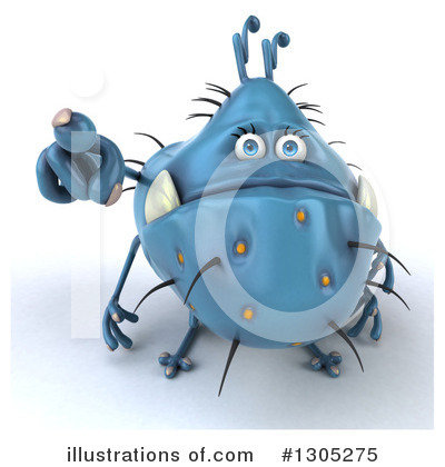Blue Virus Clipart #1305275 by Julos