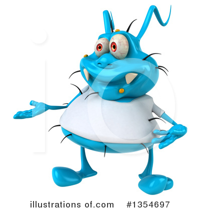 Royalty-Free (RF) Blue Germ Clipart Illustration by Julos - Stock Sample #1354697