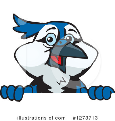Royalty-Free (RF) Blue Jay Clipart Illustration by Dennis Holmes Designs - Stock Sample #1273713