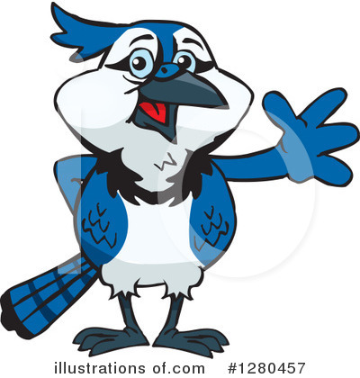 Royalty-Free (RF) Blue Jay Clipart Illustration by Dennis Holmes Designs - Stock Sample #1280457