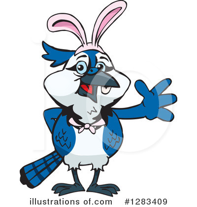 Royalty-Free (RF) Blue Jay Clipart Illustration by Dennis Holmes Designs - Stock Sample #1283409