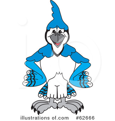 Blue Jay Mascot Clipart #62666 by Toons4Biz