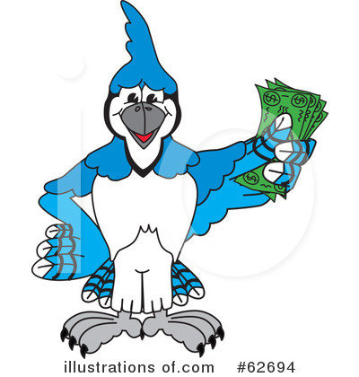 Blue Jay Mascot Clipart #62694 by Toons4Biz
