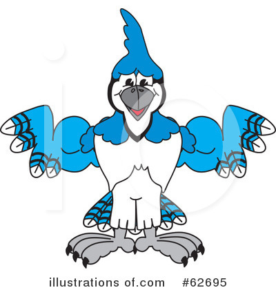 Blue Jay Mascot Clipart #62695 by Toons4Biz