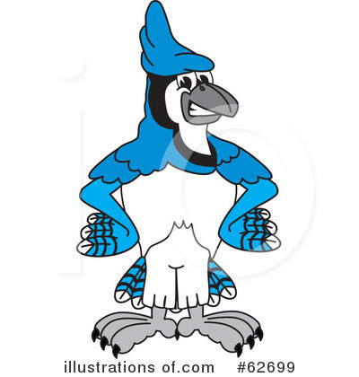 Royalty-Free (RF) Blue Jay Mascot Clipart Illustration by Toons4Biz - Stock Sample #62699