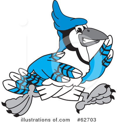 Blue Jay Mascot Clipart #62703 by Toons4Biz