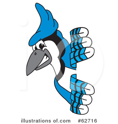 Blue Jay Mascot Clipart #62716 by Toons4Biz