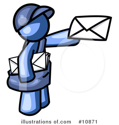 Royalty-Free (RF) Blue Man Clipart Illustration by Leo Blanchette - Stock Sample #10871