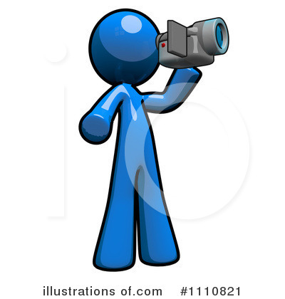 Royalty-Free (RF) Blue Man Clipart Illustration by Leo Blanchette - Stock Sample #1110821