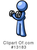 Blue Man Clipart #13183 by Leo Blanchette