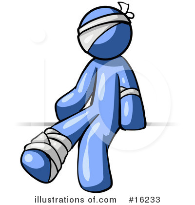 Royalty-Free (RF) Blue Man Clipart Illustration by Leo Blanchette - Stock Sample #16233